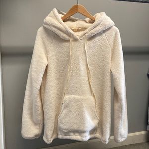 Hem & Thread boutique, hoodie, size medium plush off white color Like New